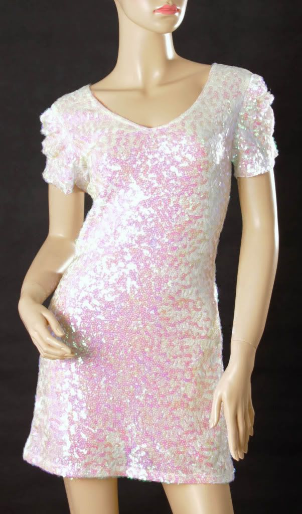 Sexy Lady Evening Party Cocktail Bridesmaid Wedding Bling Sequin Dress