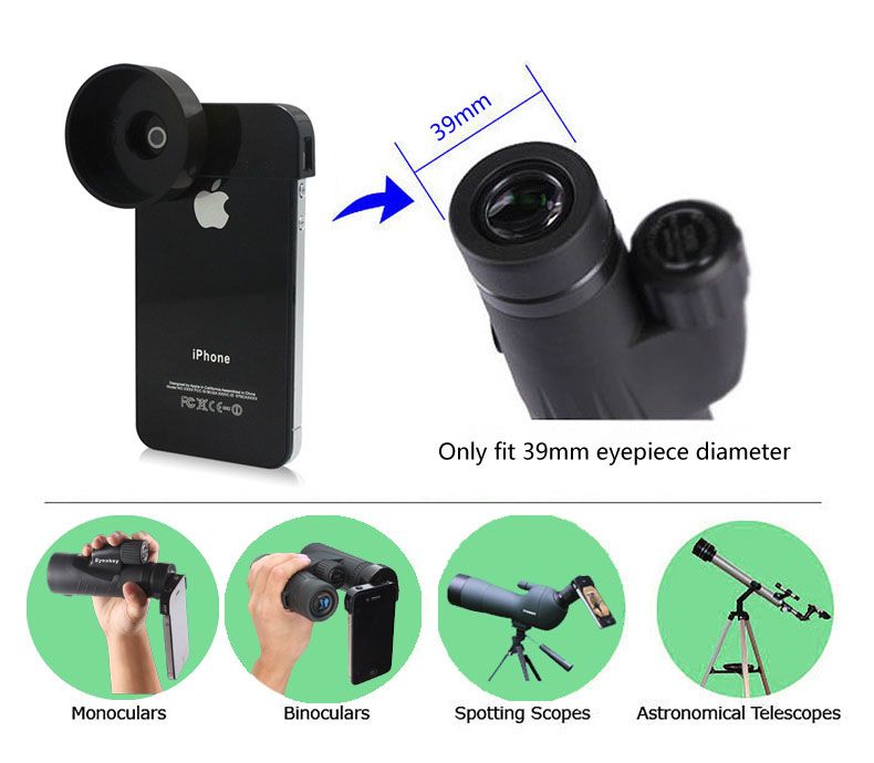 For IPhone5/5S Adapter Connect Mobile to 39mm Eyepiece Telescope