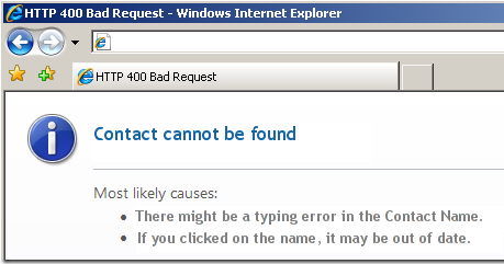 bad request 400