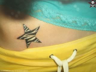 zebra star tattoo