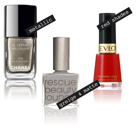 bright nail polish colors. Metallic nail colors came back