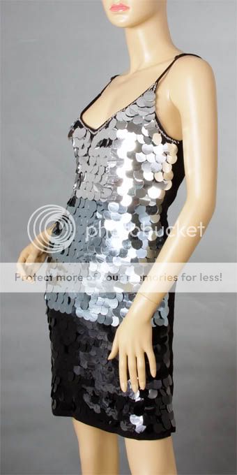   Evening Cocktail Club Party Bridesmaid Bling Sequin Dress S M L 823